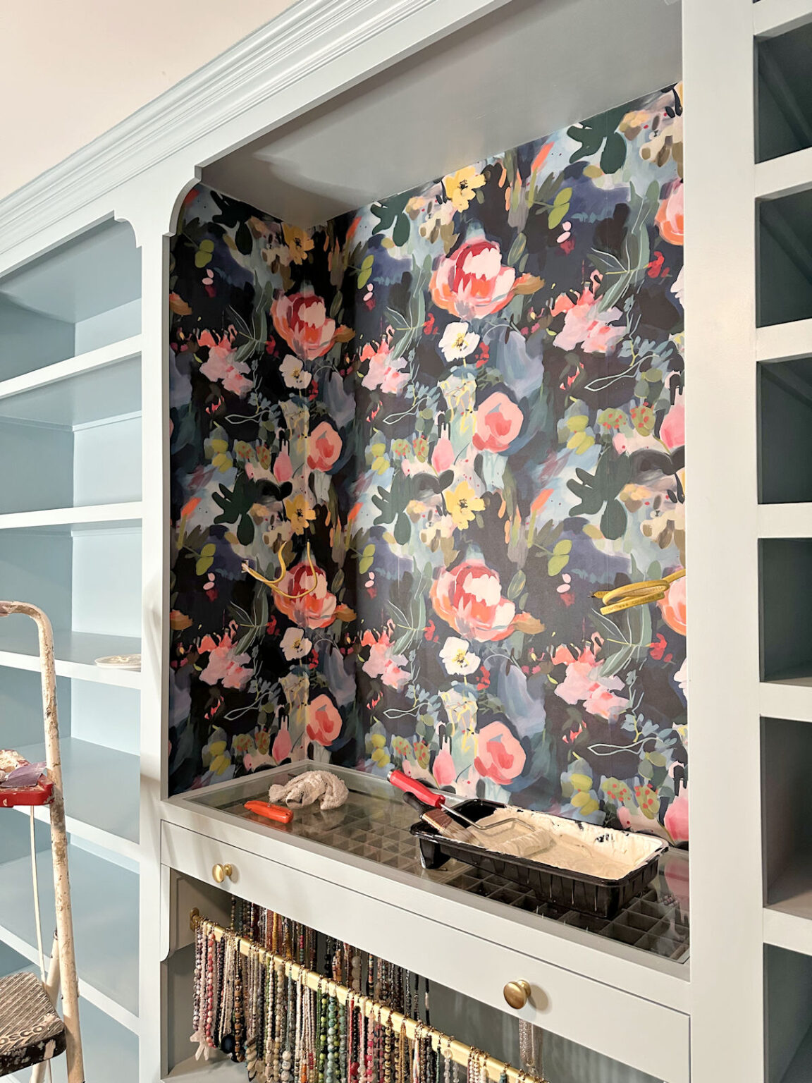 The Wallpaper Is Up! (DIY Walk-In Closet Progress) - Addicted 2 Decorating®
