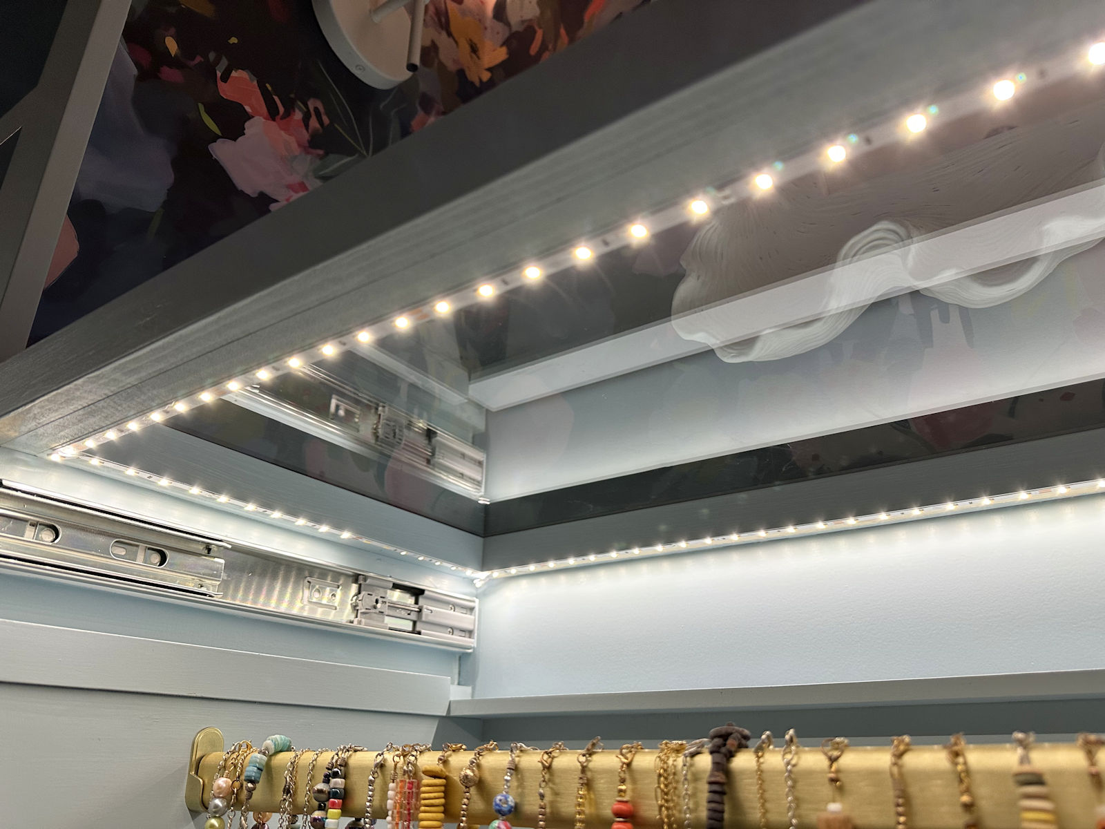 I Added Tape Lights To My Jewelry Storage (And Hate It!)