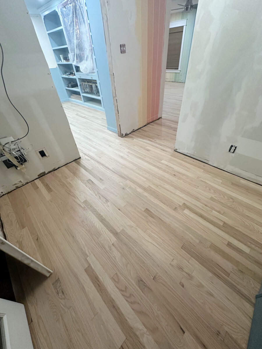 Bona Natural Seal on red oak floors -- NO RED OUT USED
