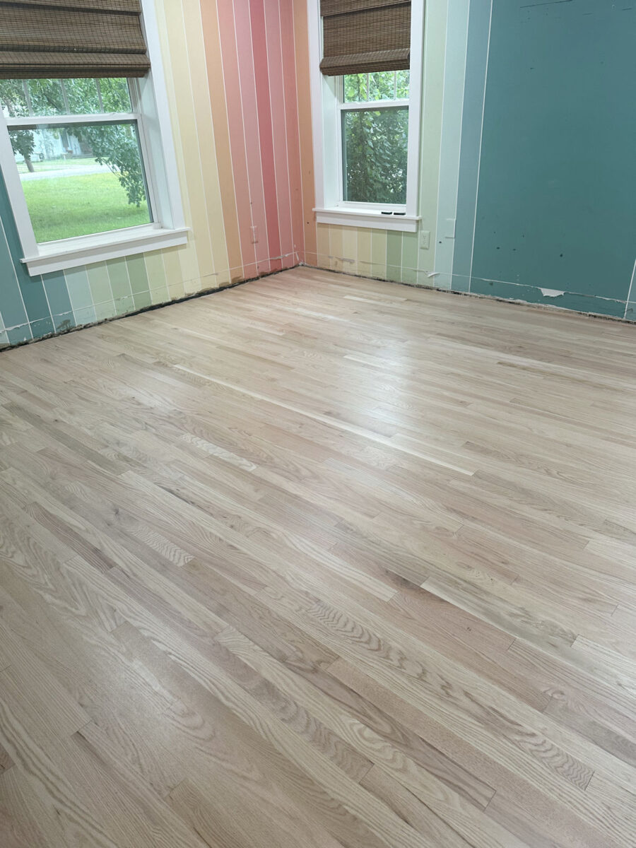 Bona Natural Seal with Bona Traffic HD, red oak hardwood floors