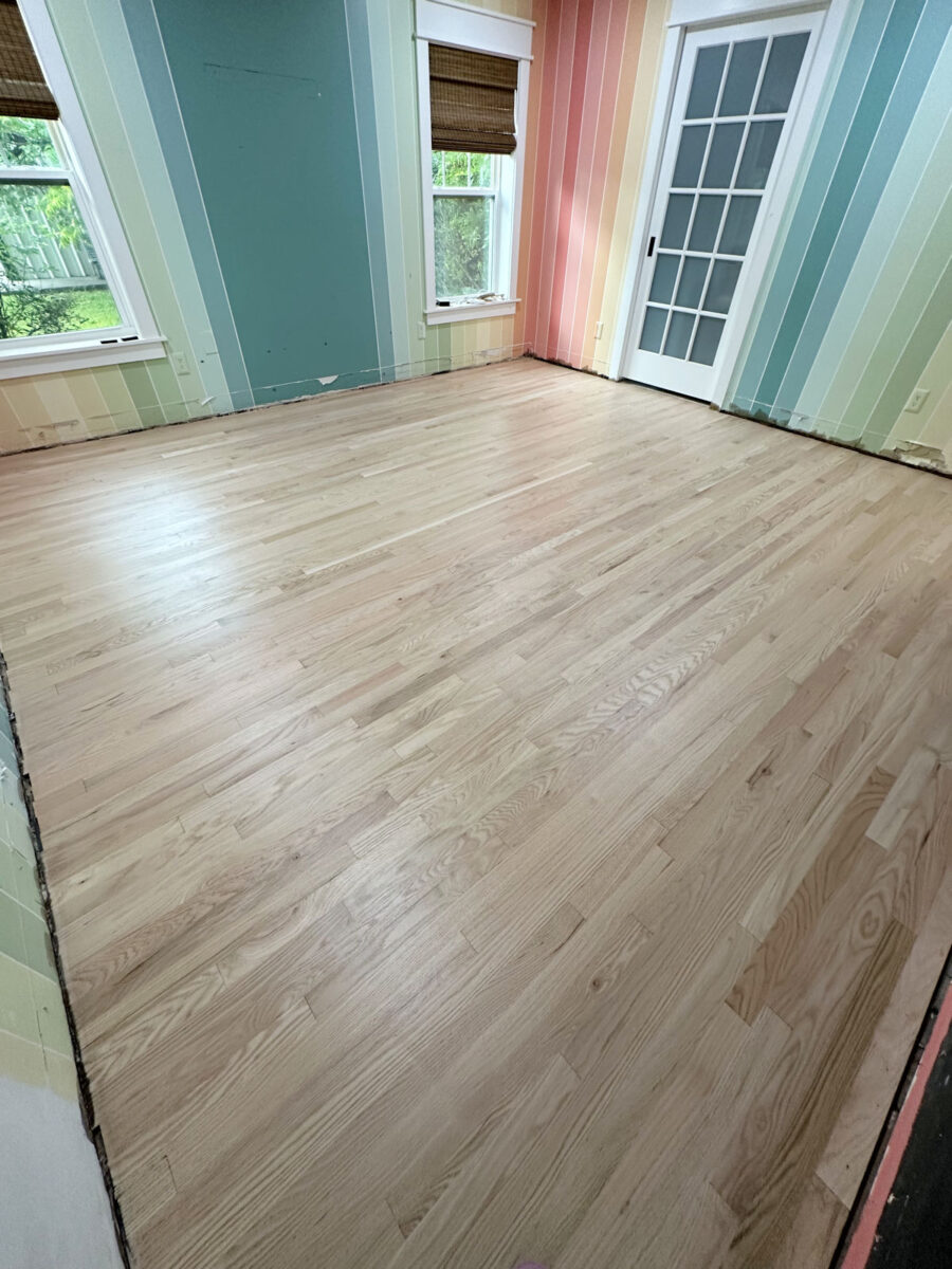 Red oak floors with Bona Natural Seal and Bona Traffic HD (no Bona Red Out used)