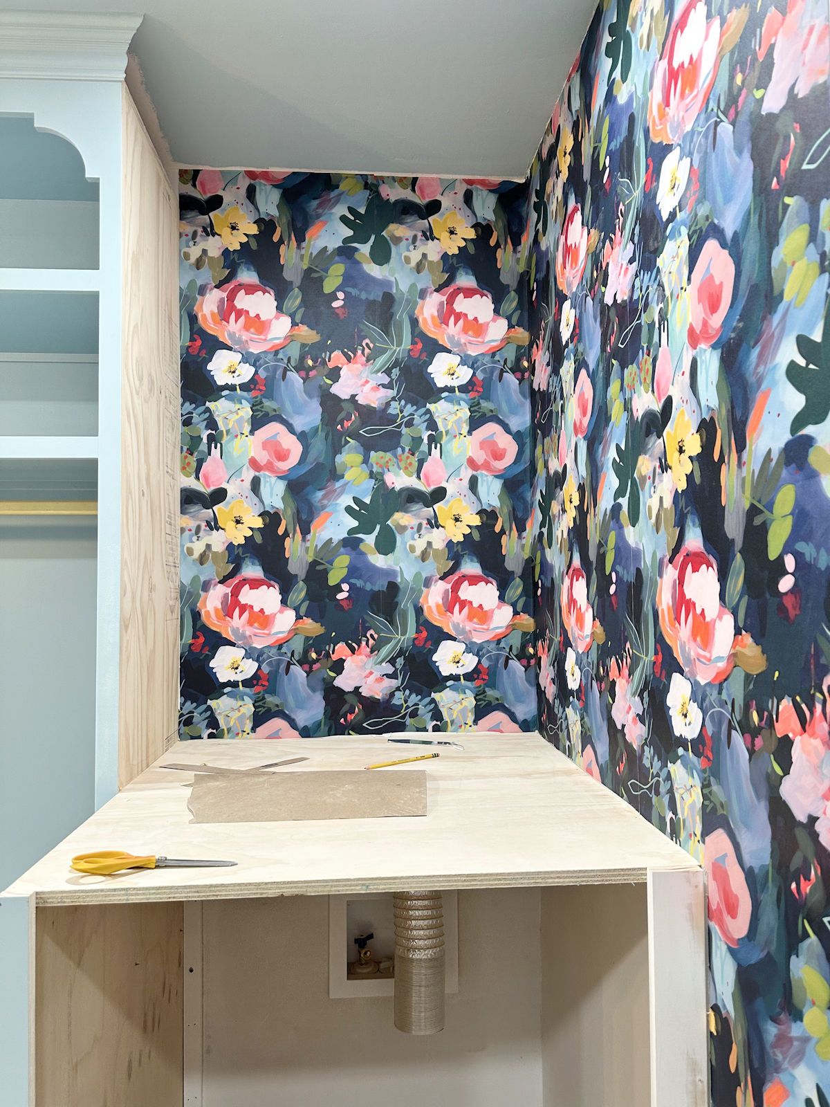 View of The Walk-In Closet Wallpaper Is Up! - Addicted 2 Decorating®