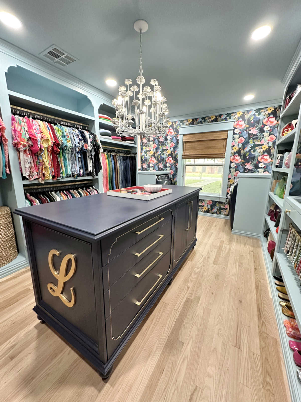 My Finished Walk-In Closet With Laundry Area - Before & After ...