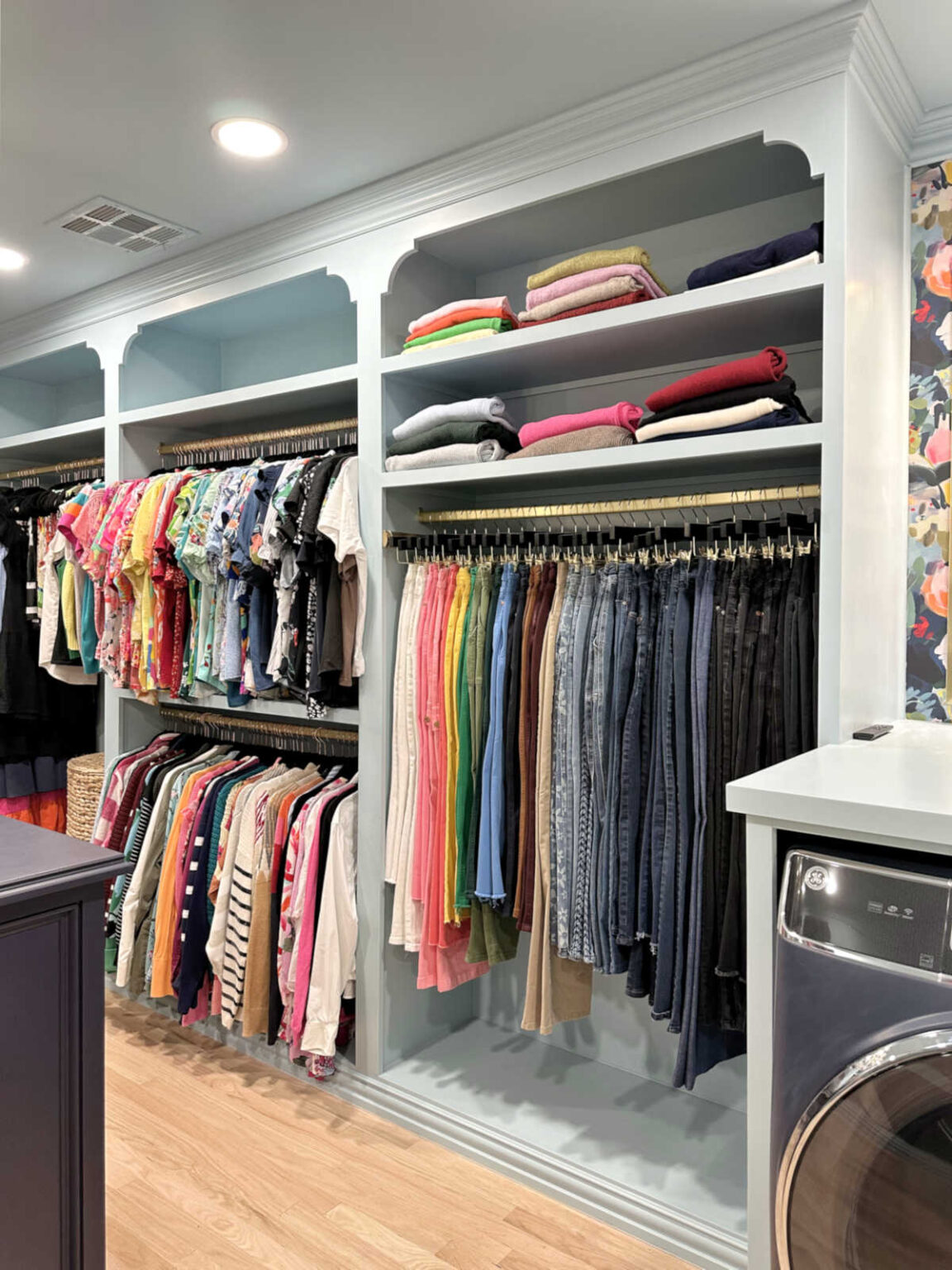 My Finished Walk-In Closet With Laundry Area - Before & After ...