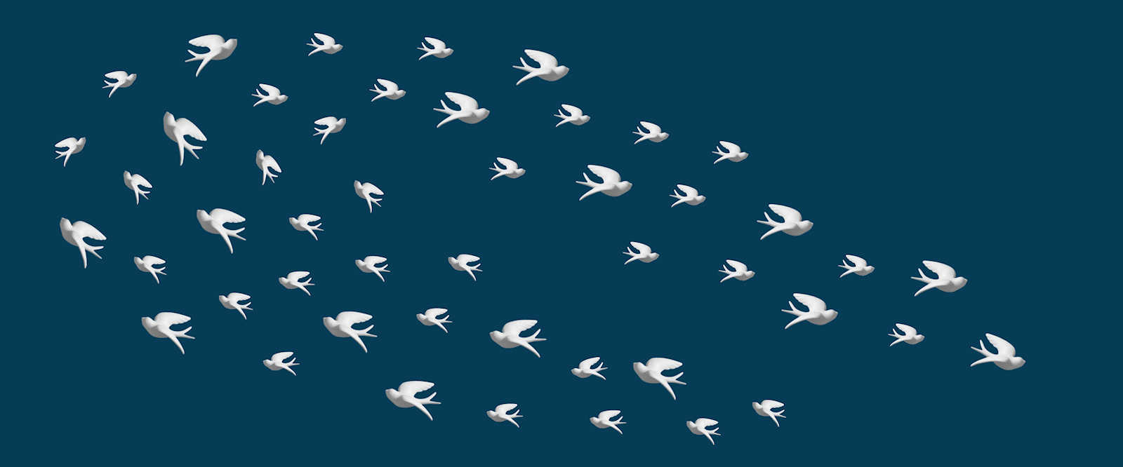 Ceramic Bird Arrangement On Bedroom Wall — Playing Around With Options