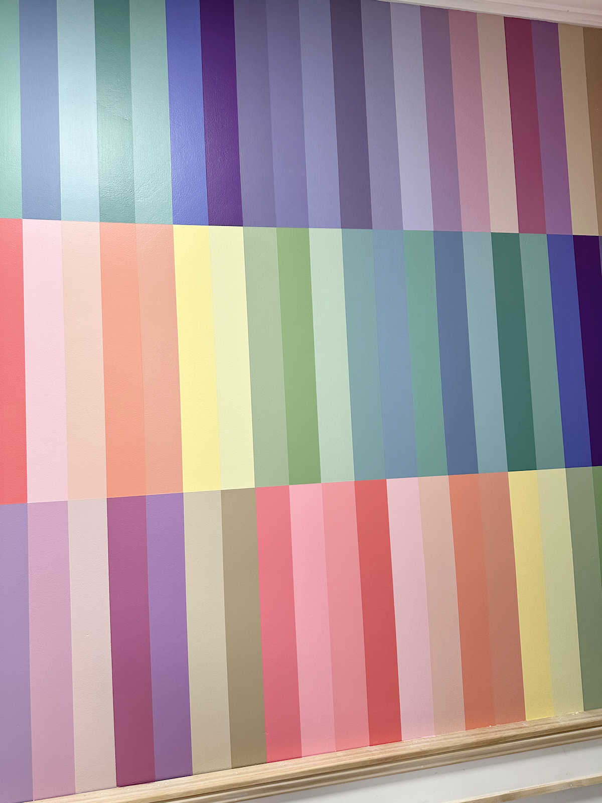 Bathroom Walls – Painted Striped Wall Design (35 Colors!)