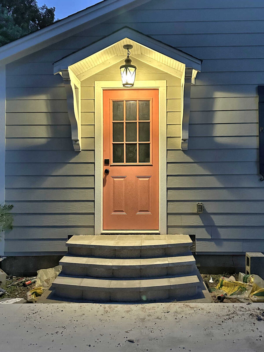 DIY concrete outdoor steps