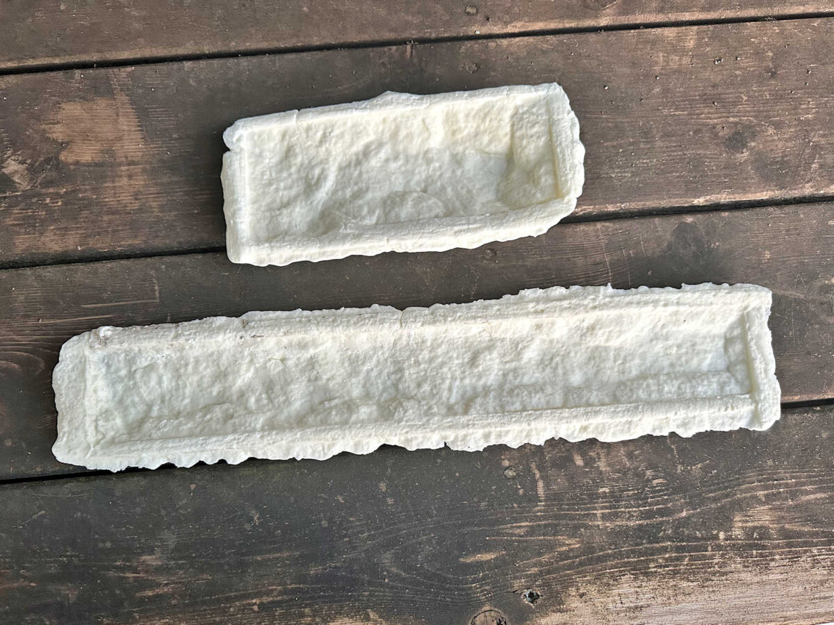 Using real stone to create a DIY textured stone silicone mat for pouring concrete