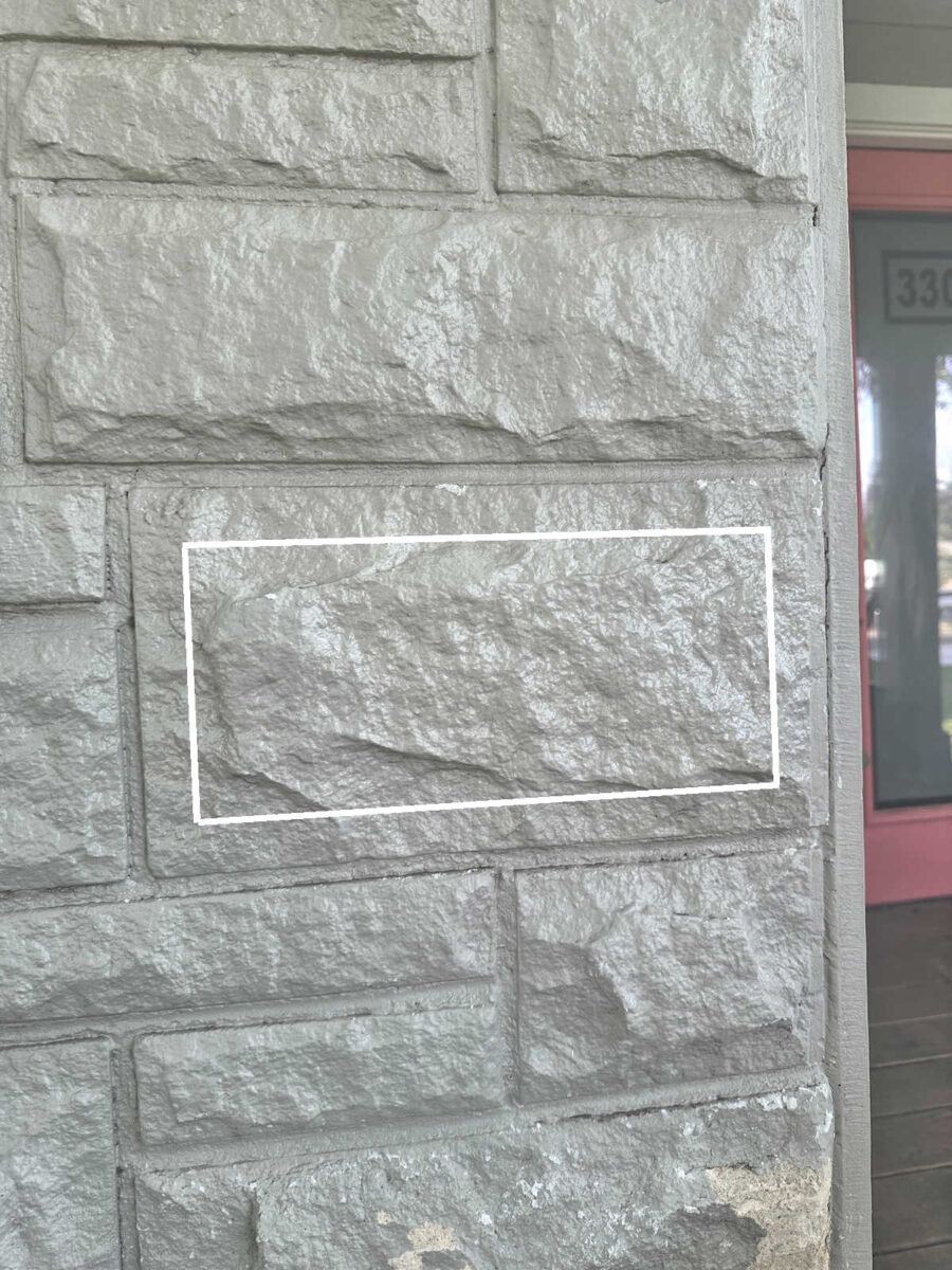 Making a DIY silicone stone texture mat - cover this area with a mold release