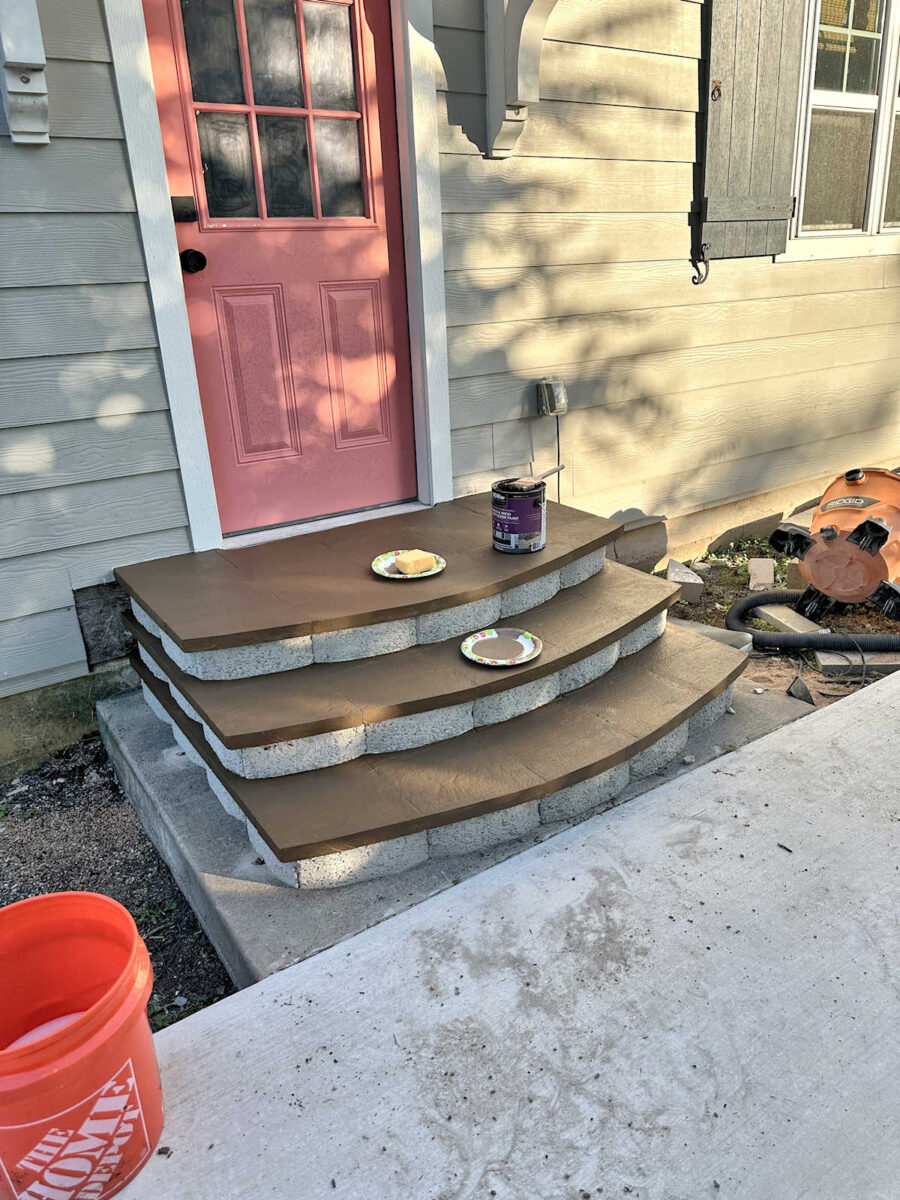 How I painted my exterior concrete steps