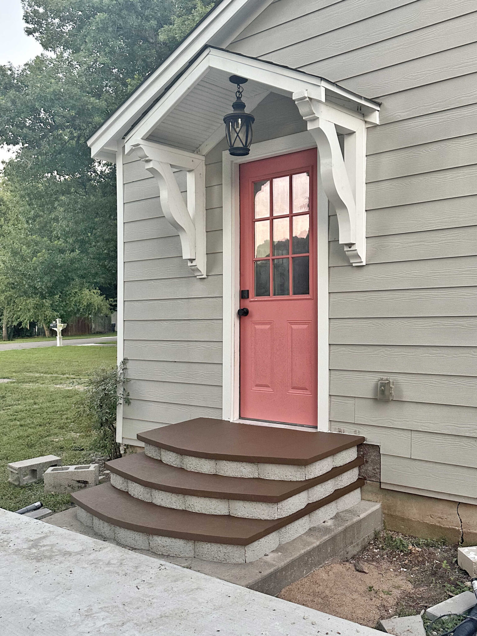 The Finished Studio Door Steps - Painting My Exterior Concrete Steps ...
