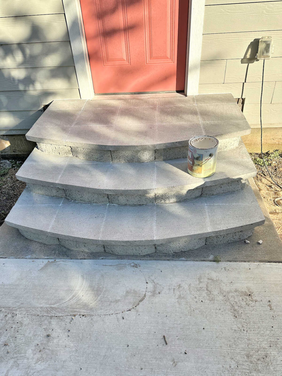 Prepping outdoor concrete steps for paint