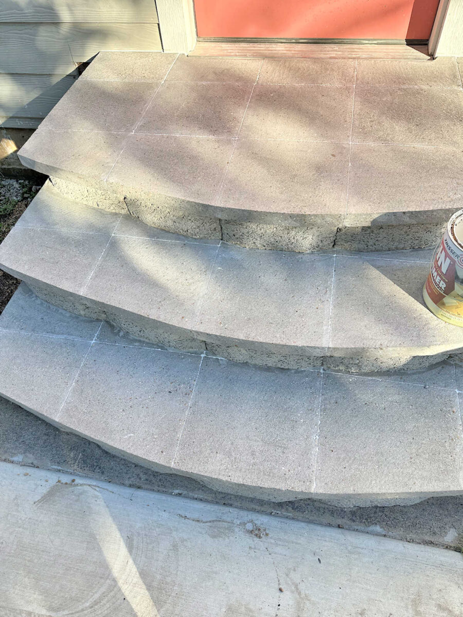 Prepping exterior concrete steps for paint