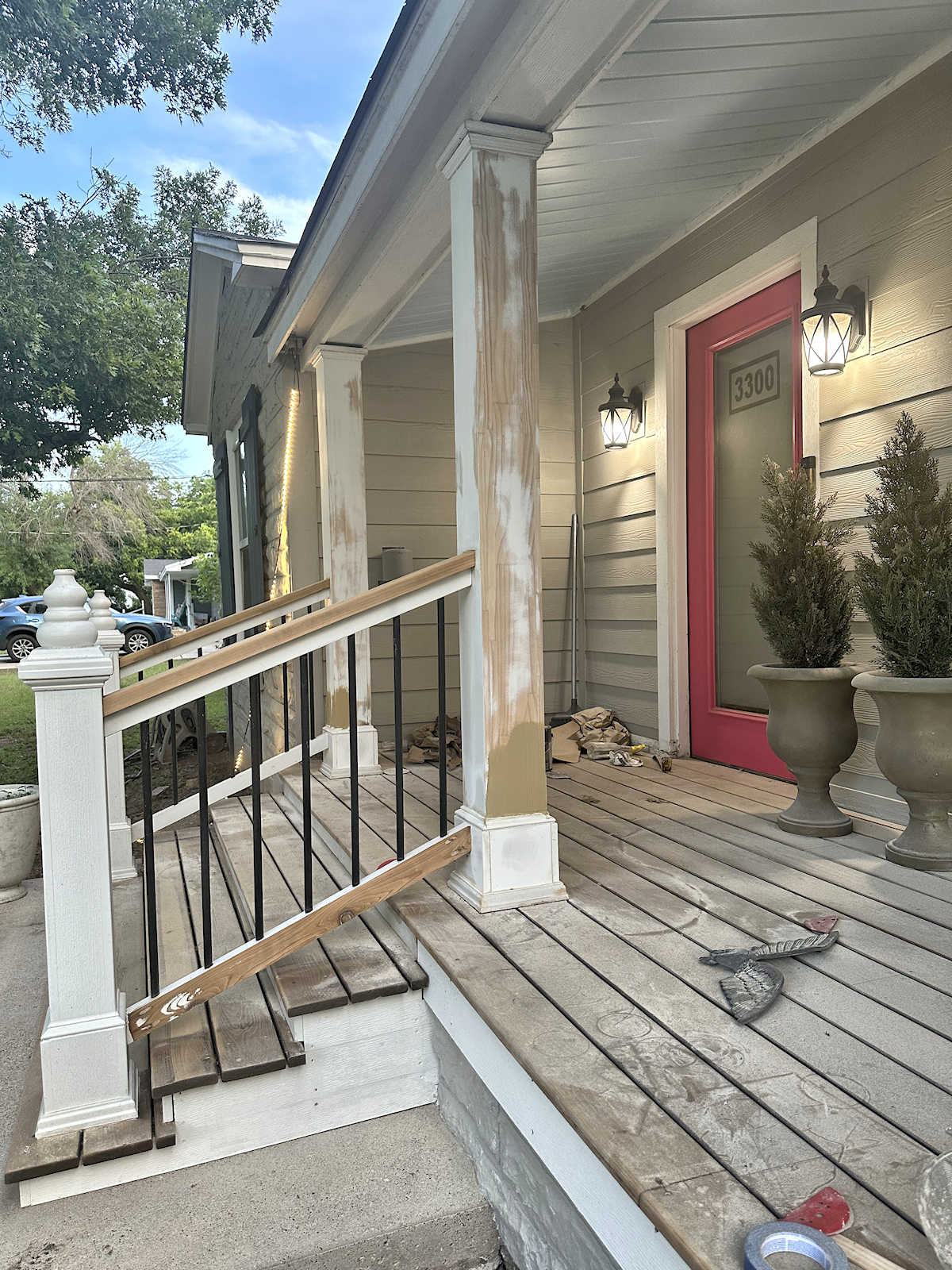 Progress On Front Porch & Front Exterior Projects