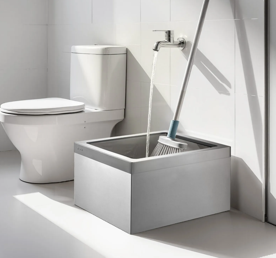 Stainless steel floor mop sink