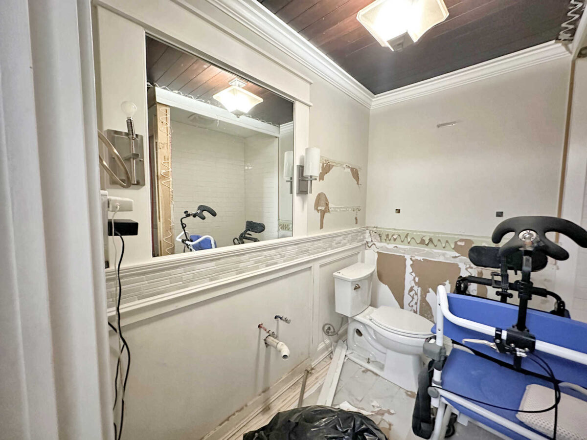 Turning a bathroom into a storage room