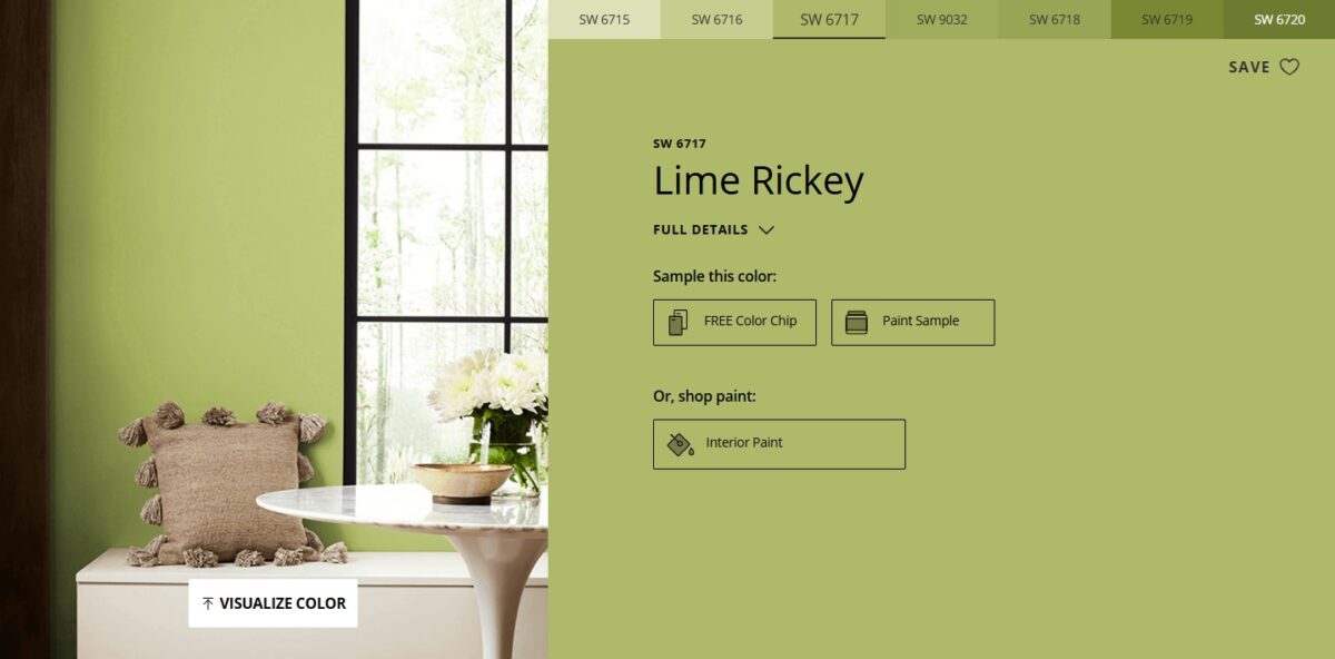 Sherwin Williams Lime Rickey paint color