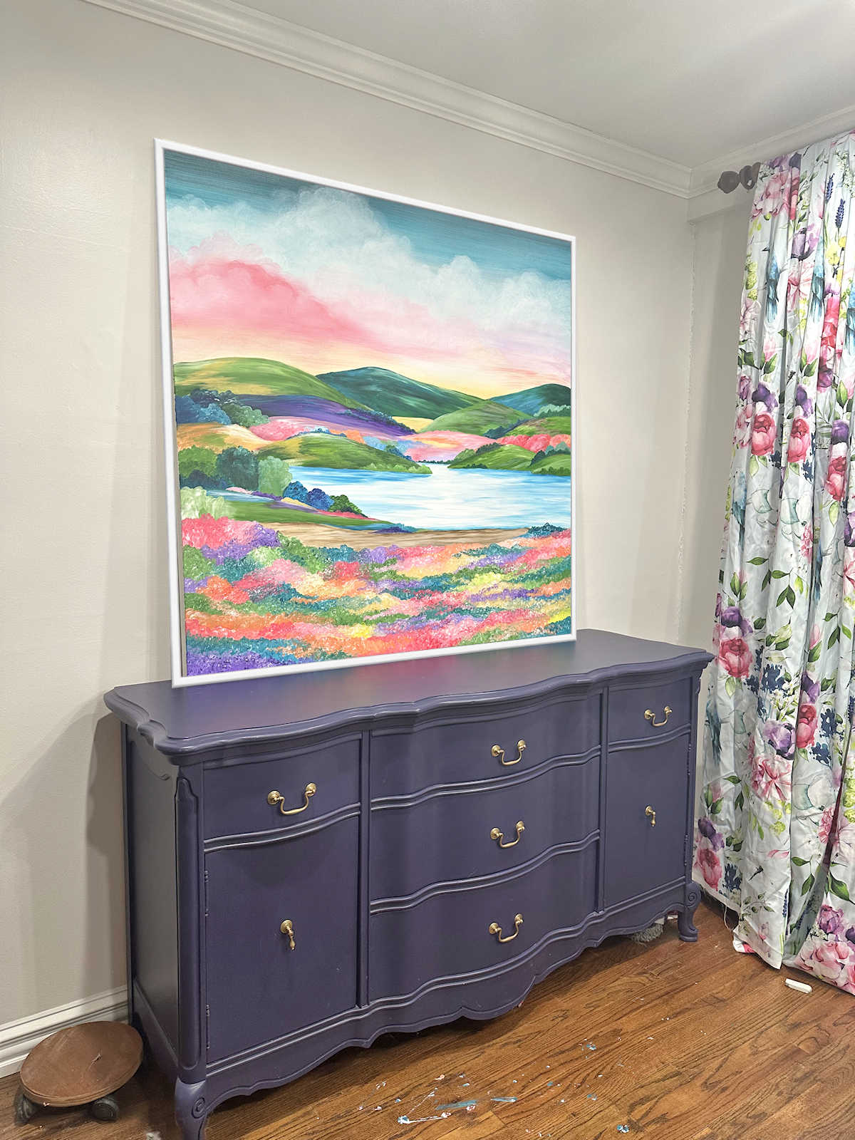 My Finished Landscape Painting For The Dining Room (Plus Framing Options)