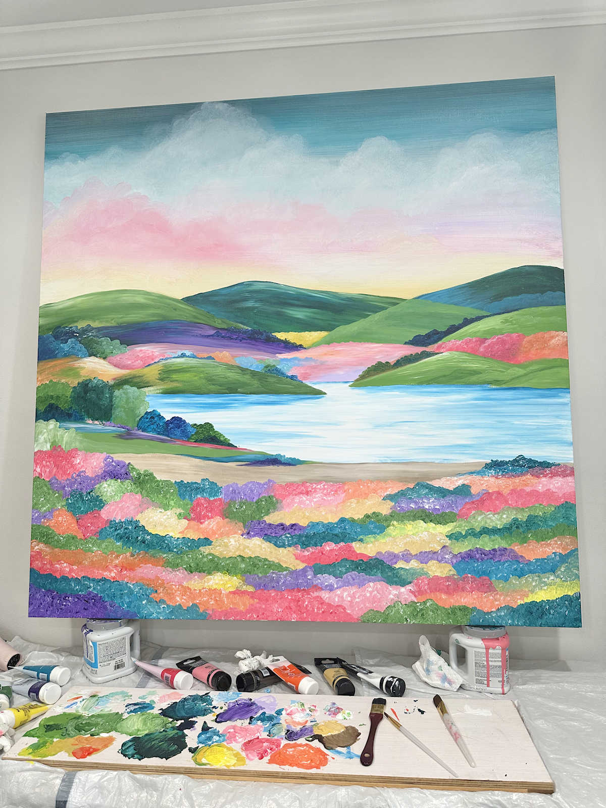 My Attempt At A Huge Landscape Painting For The Dining Room