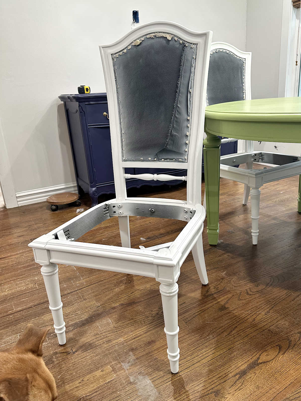 Painted Dining Chairs & Dining Table Orientation Options