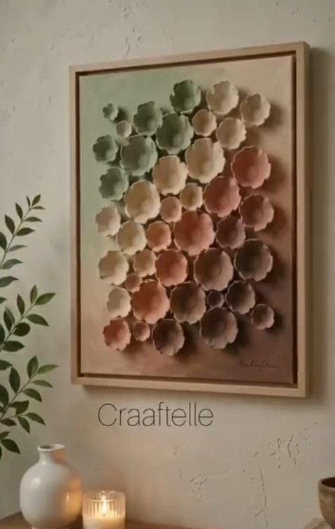 Colorful paper egg carton artwork from Craaftelle on Instagram